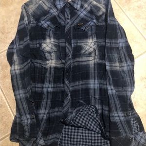 Authentic G-Star Blue Check Flannel size Small